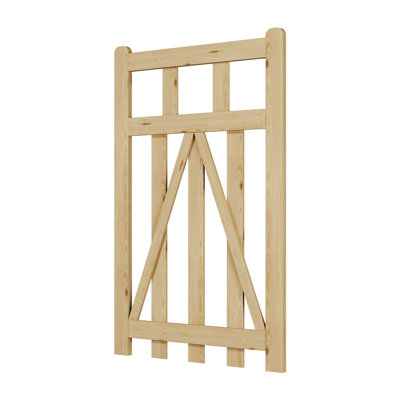 120 cm H Solid Wood Gate Fencing