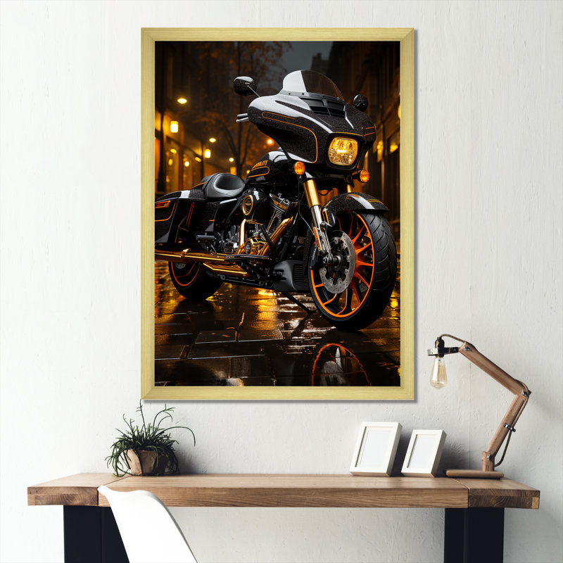 Moto Urban Streetster II, Cadre doré simple, H 32 po x l 24 po x P 1 po