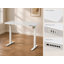 Almena Glass Top Standing Desk with Drawers & Wireless Charging-1389127361