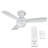 44" Flush Mount Outdoor/Indoor Smart Ceiling Fan with Remote Control, Works With Google Assistant, Amazon Alexa and IOS/Android Mobile APP-48461474-48461477