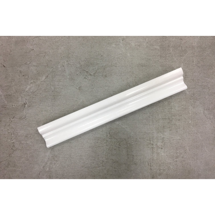 12" L x 1.8" W Marble Chair Rail Tile Trim