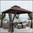 10x10 Outdoor Patio Gazebo Canopy Tent With Ventilated Double Roof And Mosquito net(Detachable Mesh Screen On All Sides)-112385256