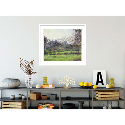 «Morning Sun Autumn Eragny» par Camille Pissarro, impression giclée sur cadre