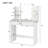 Dressing Table Set With 2 Large Drawers,Vanity Mirror 3 Lighting Color Adjustable