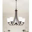 Lustre classique 5 lumières à abat-jour Rakhiya