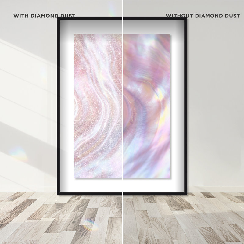 Iridescent Wave Print by Oliver Gal, 46.5"H x 31.5"W, Black Shadowbox