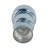 Tiered Sculptural Glass Vase for Table Home Decor - Contemporary Smoked Flower Vase Accent for Tabletop, Shelf, or Console Styling - Blue & Silver-1580194767