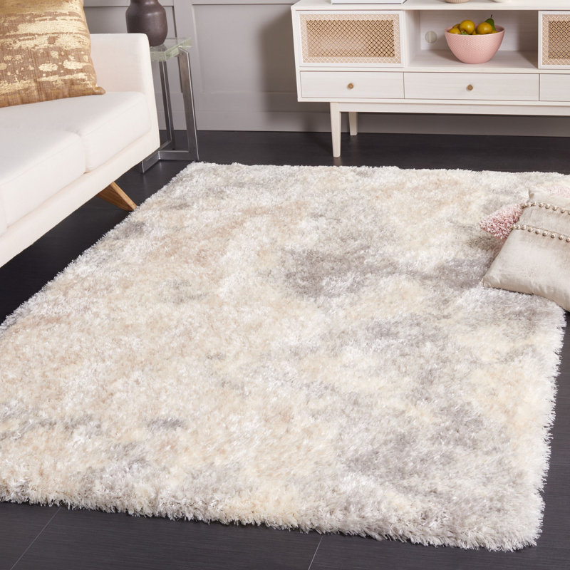 Machine Woven / Power Loomed Performance Ivory / Grey Rug, Rectangle 5'3" X 7'7"