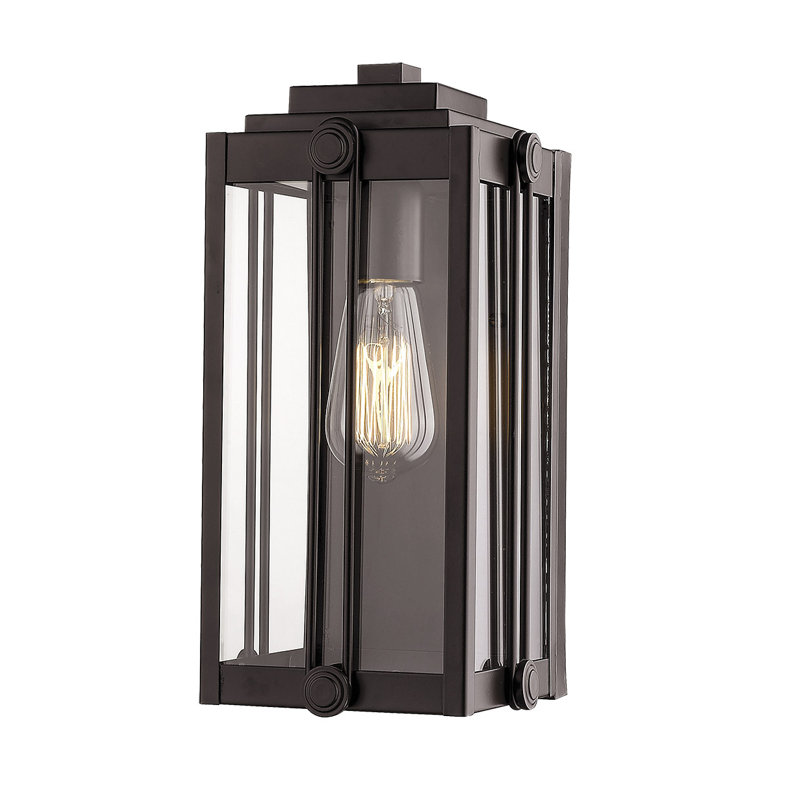 Aritomo Aluminium Wall Light, Black, 13" H x 7.5" W x 6.5" D