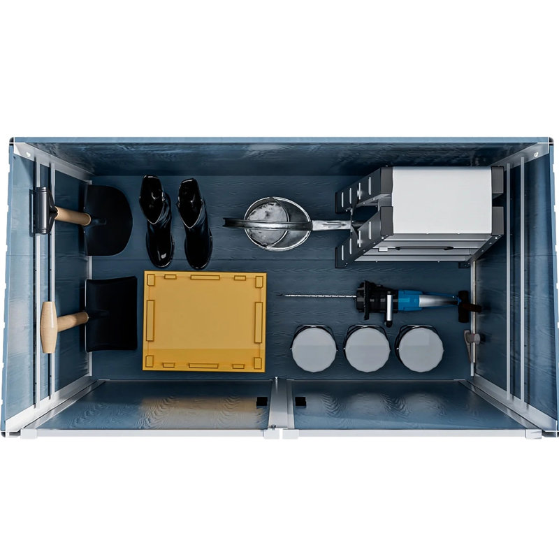 5x3ft Outdoor Waterproof Storage Shed - Resin Cabinet For Bikes & Accessories , Lockable, Spacious With Lockable Door Gear, Bikes, Patio Decor