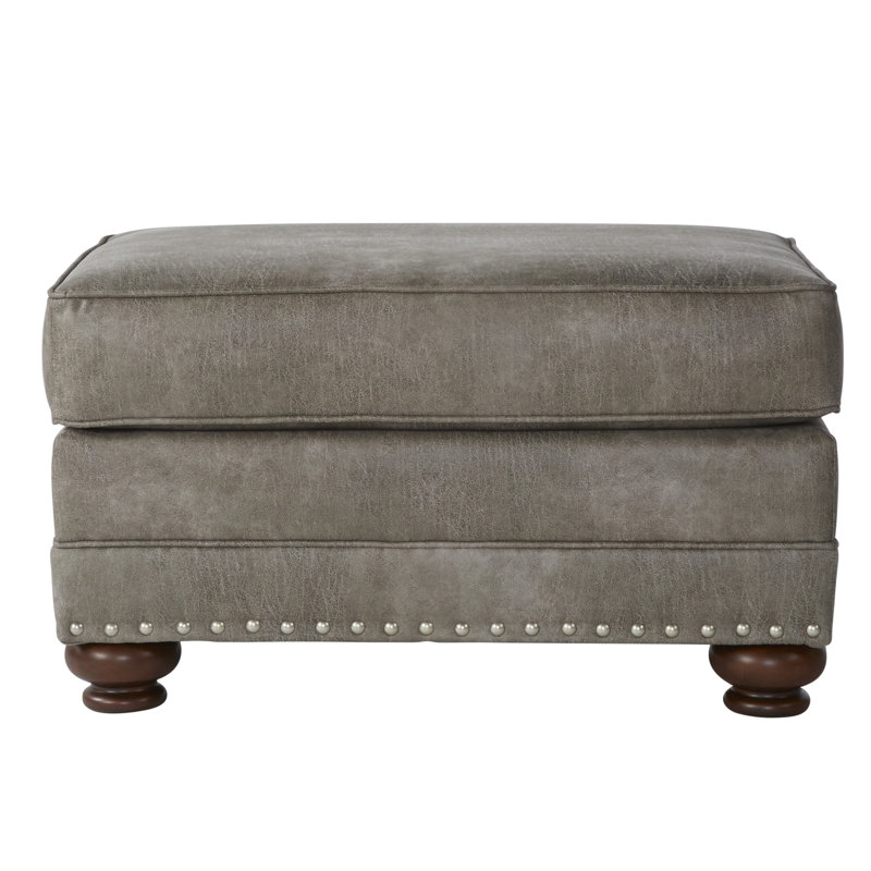 Macalla Upholstered Armchair with Ottoman, Goliath Mica