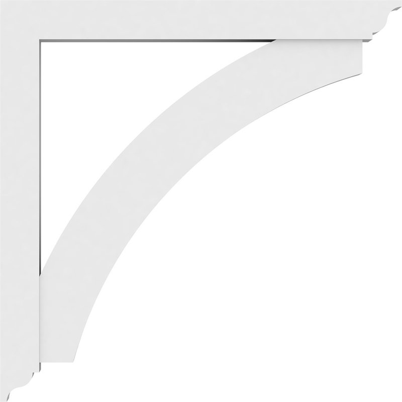 Support standard en PVC de qualité architecturale avec extrémités traditionnelles Thorton, H 36 po x l 3 po x P 36 po