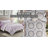 Lafael Purple/White Microfiber Reversible Traditional Comforter Set with Cotton Bed Sheets-655732853