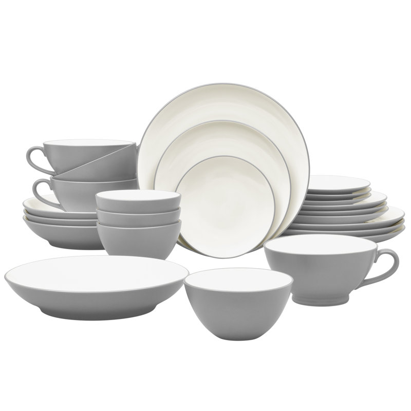 Service de vaisselle 24 pièces Noritake Colorwave, service pour 4, Ardoise