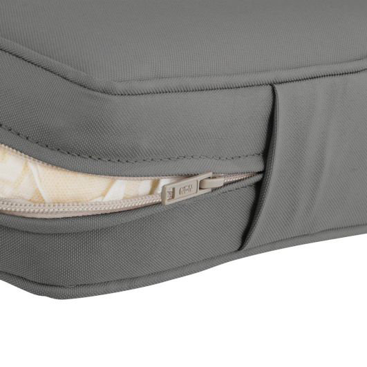 Pina Outdoor Dining Chair Cushion Cover, 3" H x 21" W x 21" D, Light Charcol Gray