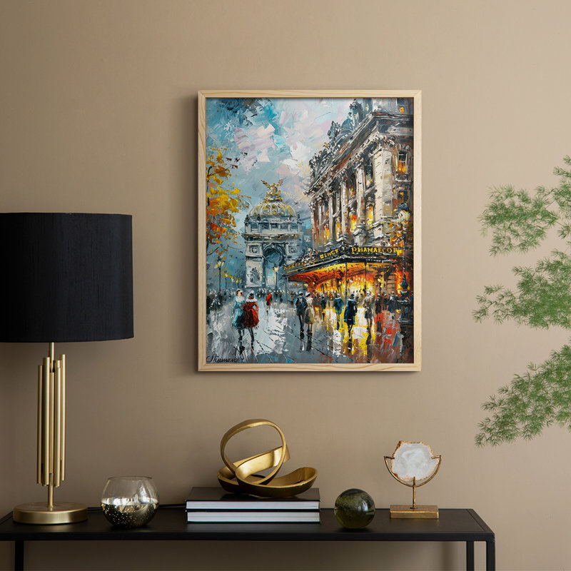 «LANDSCAPES Series CECXL III», reproduction encadrée - bois massif, Naturel, H 11 po x l 9 po