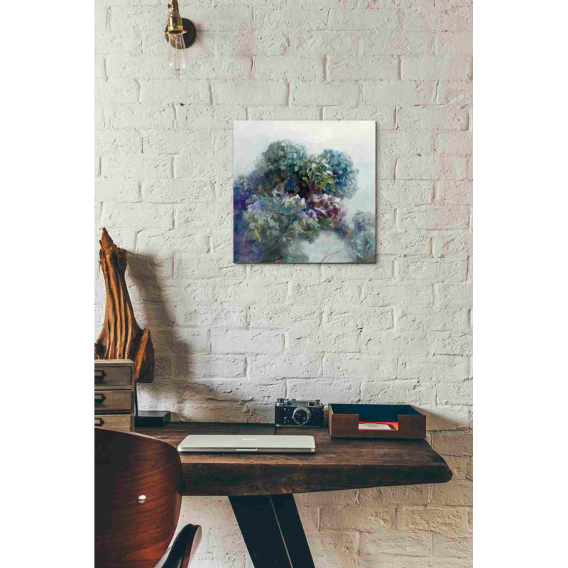 «Abstract Hydrangea» par Danhui Nai, art mural sur toile, H 12 po x l 12 po x P 0,75 po
