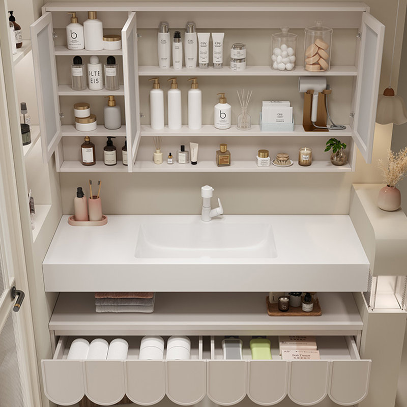 Simple and modern style bathroom cabinet, 47.2"