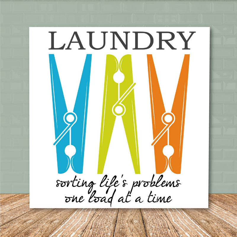 " Laundry Room III ", 16" H x 16" W x 1.5" D