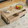 Natural 43" W Rectangular Coffee Table with Two Drawers