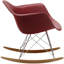 Chaise berçante Hickson - Chaise avec accoudoirs en métal et pieds en bois avec siège en plastique - Chaise de chambre de bébé, de patio ou de salon moderne-487010666