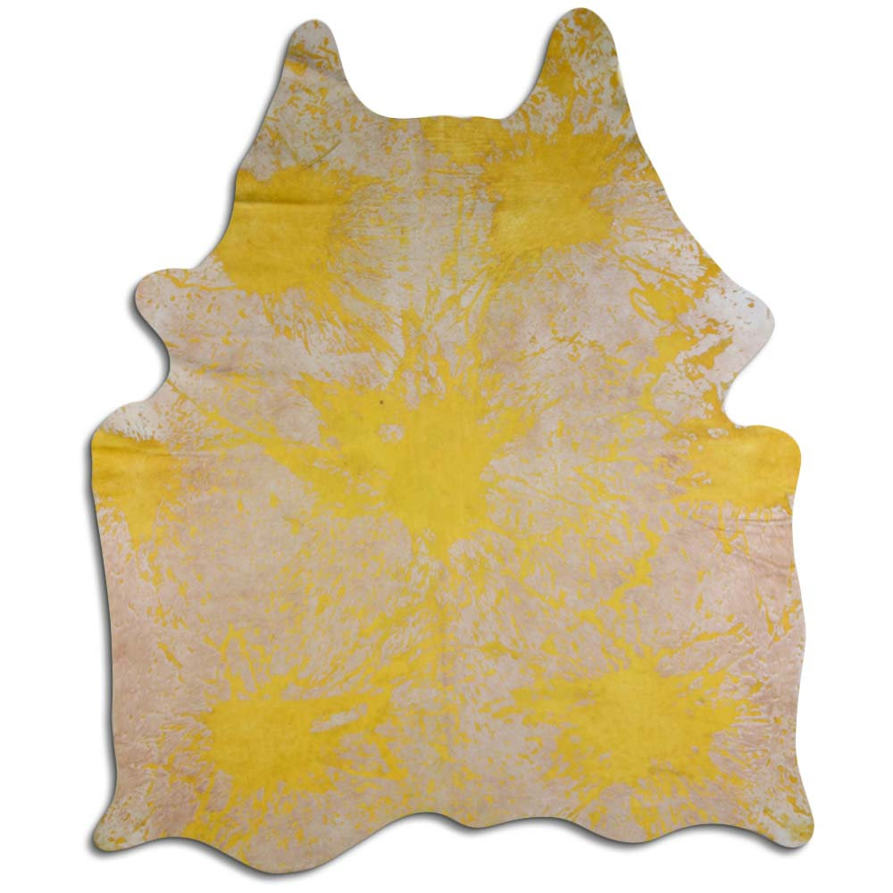 Foundry Select ACID WASHED HAIR ON Cowhide RUG DISTRESSED YELLOW 3 - 5 ...
