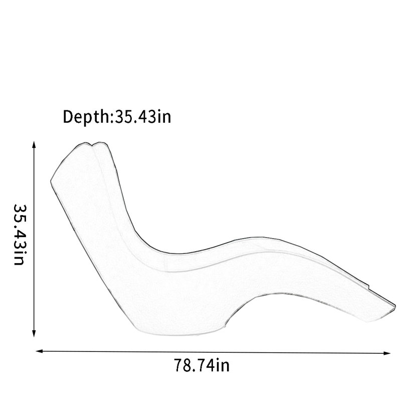 Chaise longue d'extérieur en fibre de verre