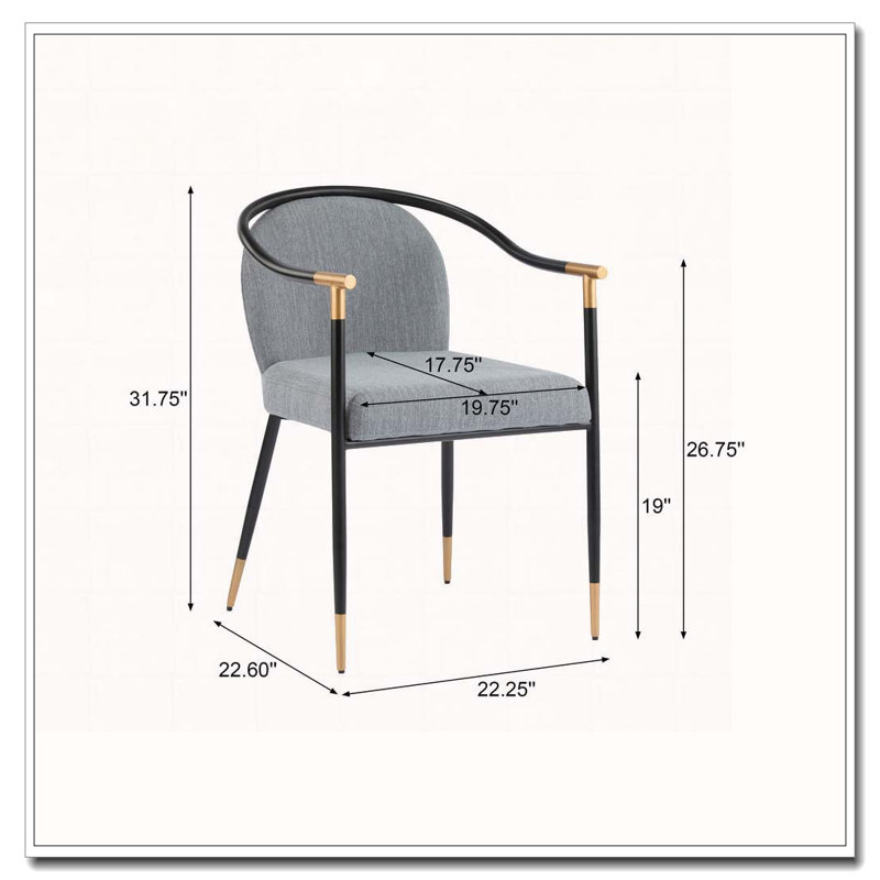 Chaise rembourrée, Gris