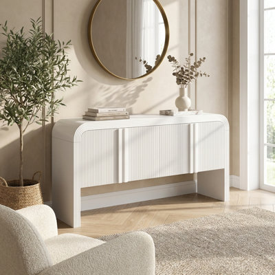 Console à vagues avec 4 portes et tablette intérieure réglable