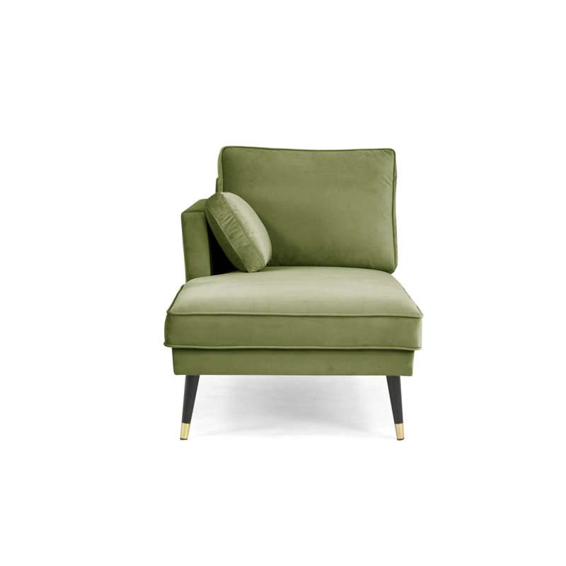 Pickering Upholstered Chaise Lounge, Green