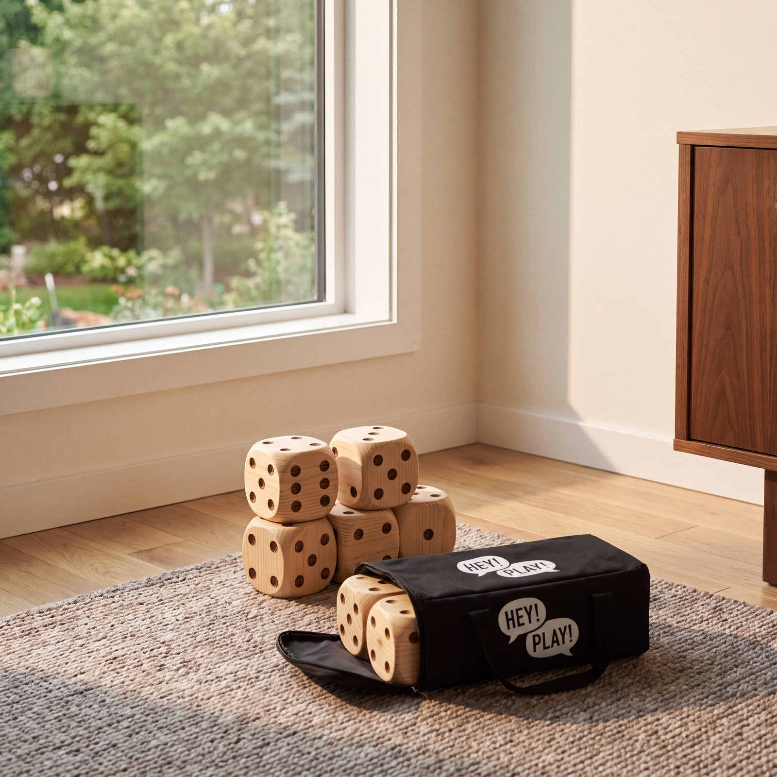 Giant Wooden Dice Set