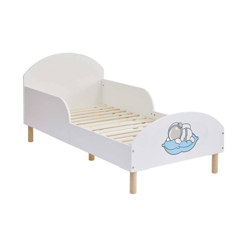 Kids White Toddler Bed – Space