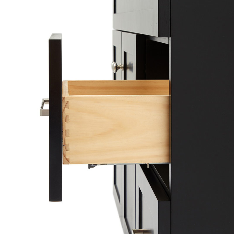 Ensemble de meuble-lavabo simple 43 po Partham, Noir