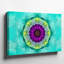 Reproduction d'art sur toile, "Mandala symétrique vibrant" avec une fleur centrale avec art mural-959043540