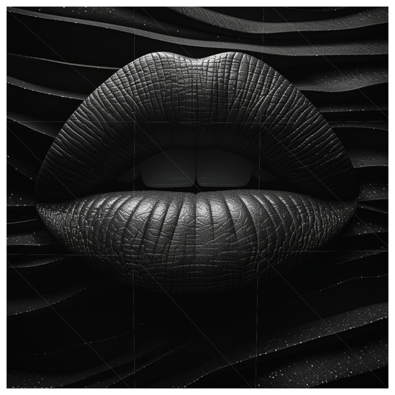 Coussin Lips, oreillers abstraits à double face, 14 X 14 pouces