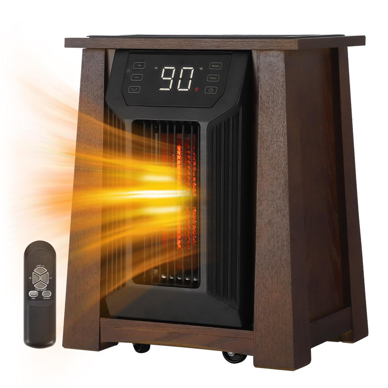 Chaufferette infrarouge à quartz, radiateurs électriques 1500W pour utilisation intérieure avec télécommande