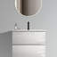 Meuble-lavabo mural 24 po avec lavabo en céramique avec un trou de robinet, grand meuble-lavabo flottant de rangement pour salle de bain moderne, pré-assemblé