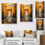 Tunnel abstrait jaune et gris sur toile-50624399-50624434