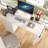 47.3"Office Desk With Power Outlet,3 Drawers,Side Pocket, Study Desk Easy To Assemble,Frame Stability Reversible For Home Desk, Company Computer Desk, Game Table,Vanity Table