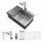 Drop-In Kitchen Sink With Pull-Out Faucet And Soap Dispenser, Single Bowl 16 Gauge Stainless Steel Topmount Kitchen Sink Basin