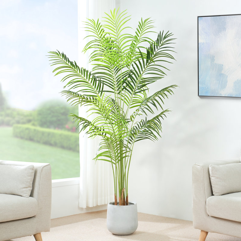 Anjie Faux Palm Tree in Pot, 160cm H  x 30cm W  x 30cm D