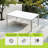 Outdoor Patio Aluminum 40"X70" Two-Tone Table Top Rectangle Dining Table With Tapered Feet & Umbrella Hole(Only Including Table)-913534851