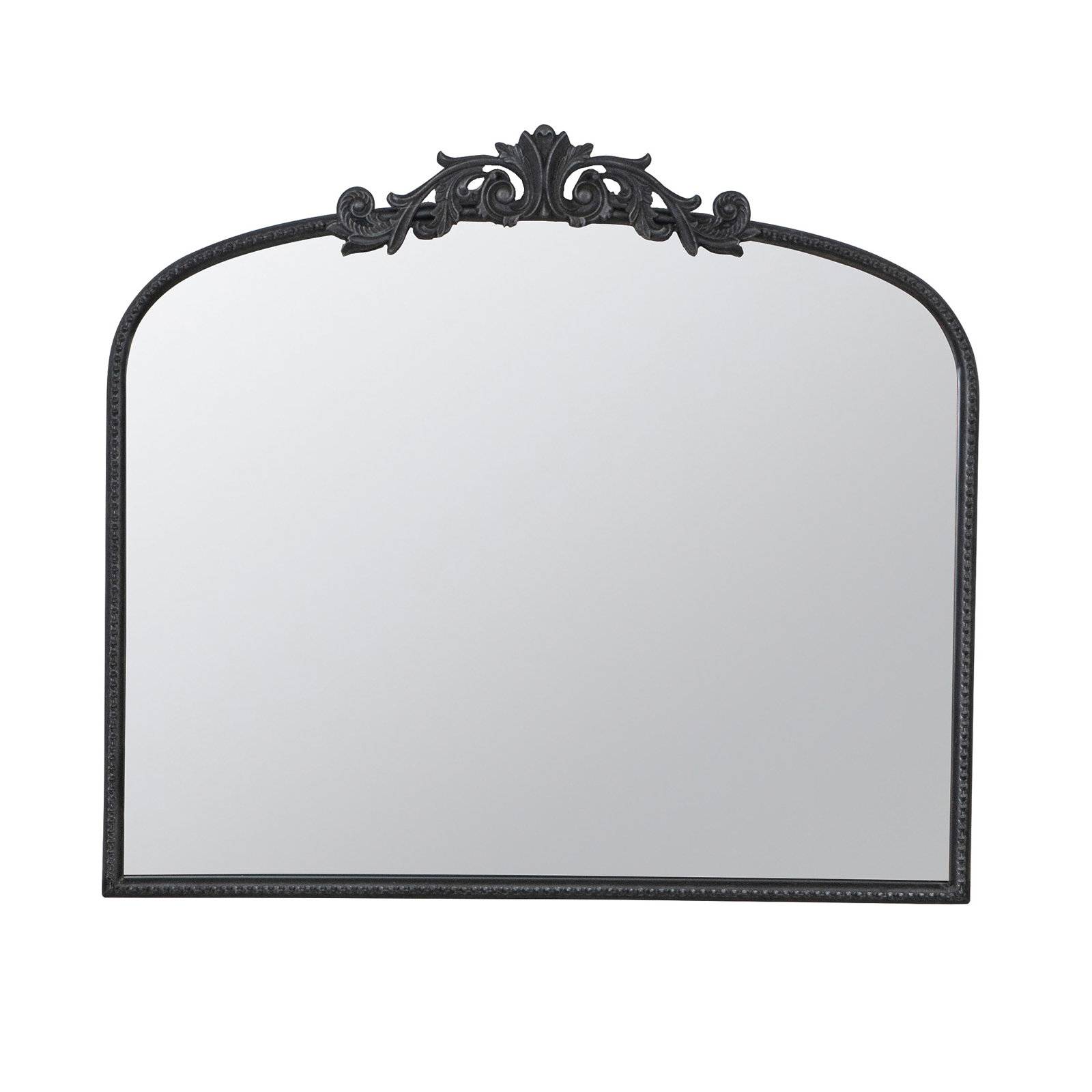 Emmeline Metal Arch Mirror, Black, 31" x 40"