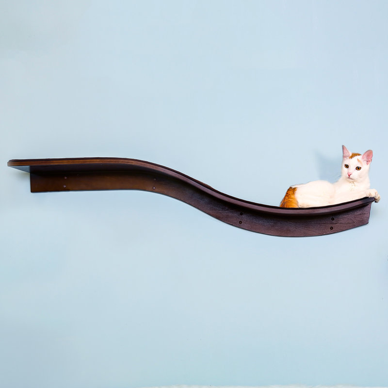 Lotus Branch Cat Perch, Mahogany, Left Facing
