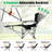 4-Position Reclining Camping Chair with Detachable Footrest, 220LBS Folding Outdoor Lounge Chair with Headrest, Cup Holder & Side Pocket for Beach Patio Travel-129238036