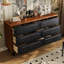Coffre d'appoint en bois massif exquis simple.-107263809