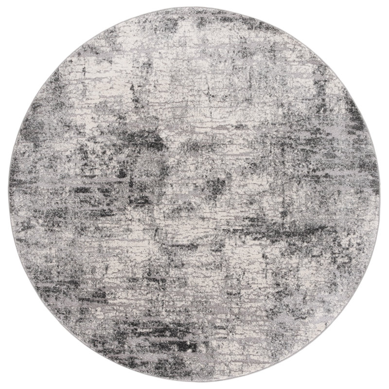Abbi-Rose 100 Performance Abstract Rug, Round 6'7"