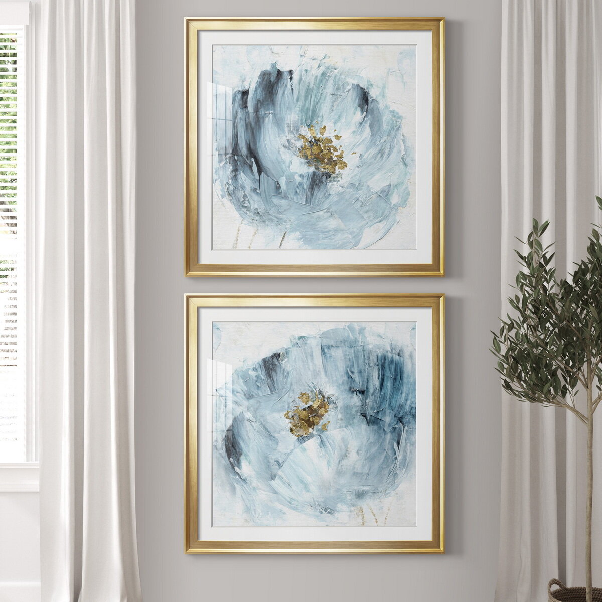 Red Barrel Studio® Blue Serenity I 2 Pieces Painting | Wayfair