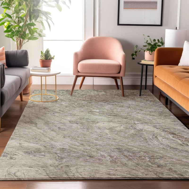 Premium Machine Washable Cerrito Taupe Rug, Rectangle 2'6" x 3'10"