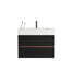 Meuble-lavabo mural de 30 po avec lavabo à quartz et tiroirs Claude